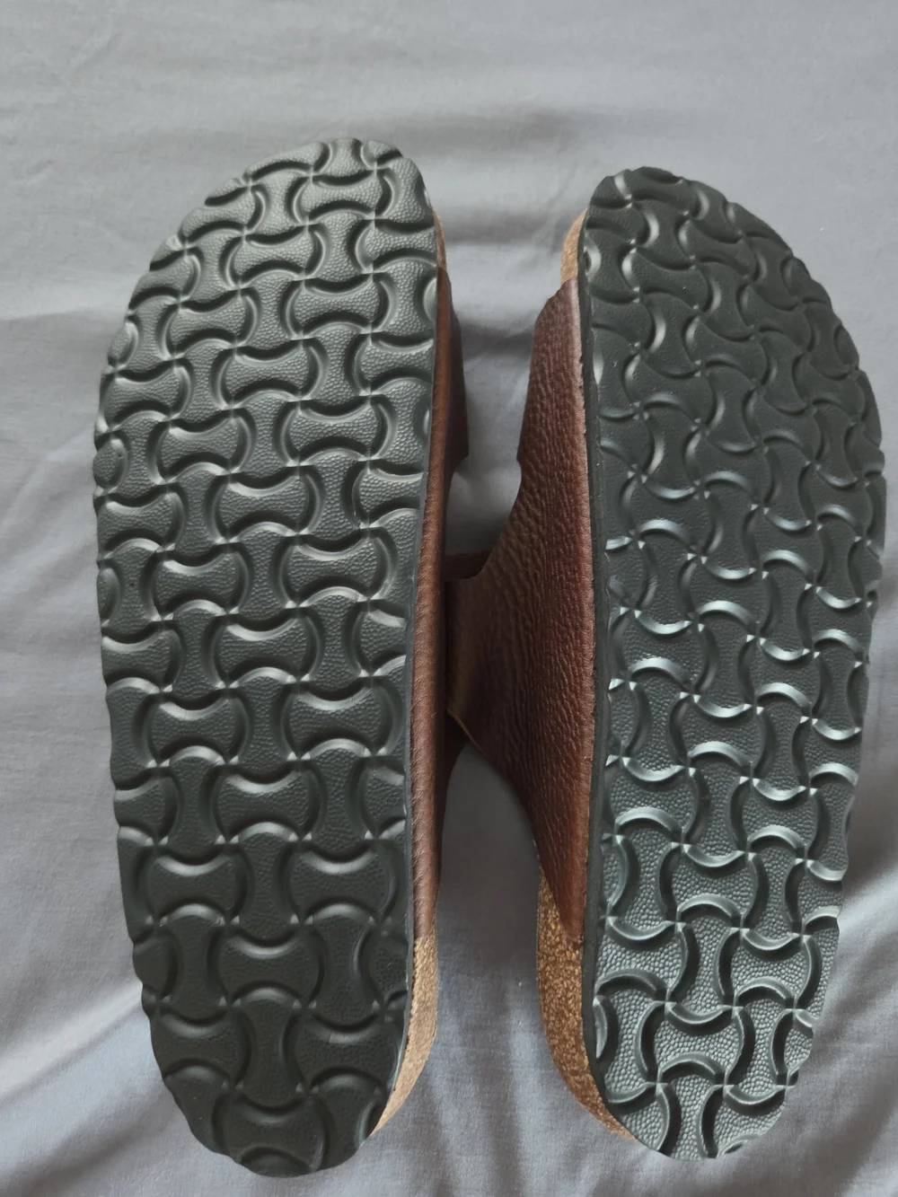 Brown Two-Strap Men's Comfort Sandals